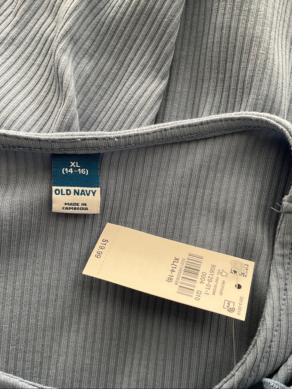 Old Navy Blue Fit-and-Flare Short Sleeve Dress - Picture 3 of 4